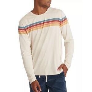 Marine Layer Long Sleeve Engineered Stripe Tee Size XXL